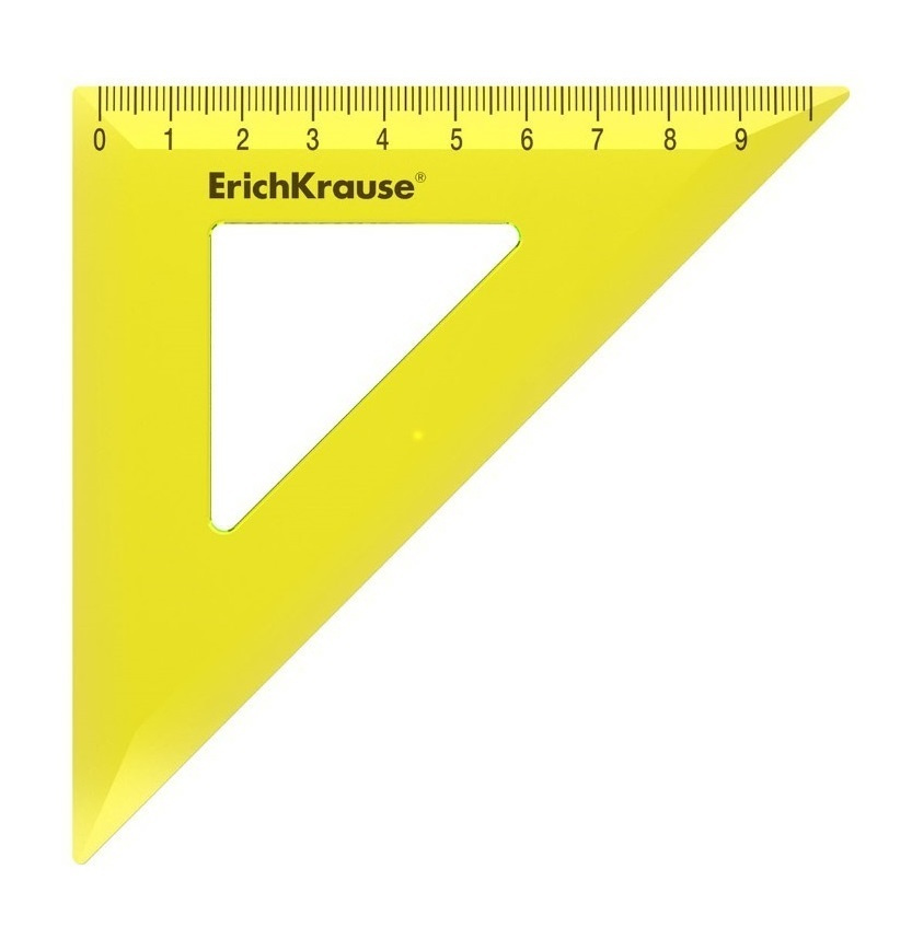 Erich Krause Линейка угольник, шкала 9 см., 45 градусов, точная ...