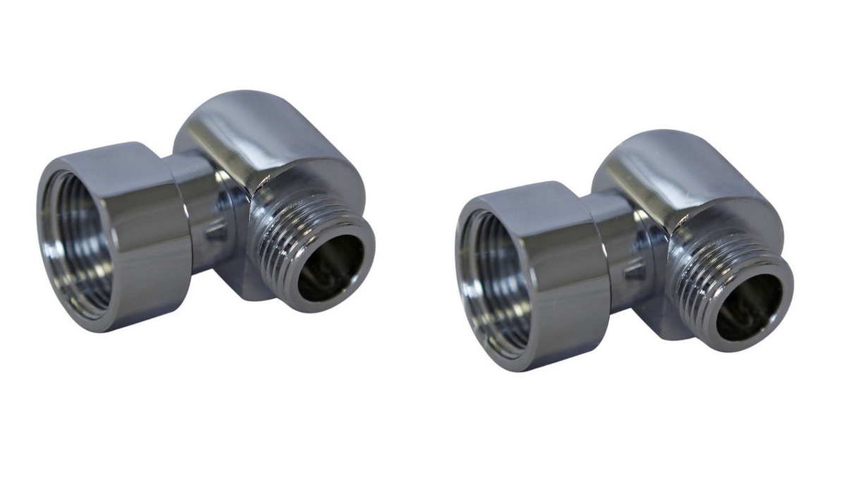 Уголок для подключения полотенцесушителя гайка/штуцер 1/2\"х1/2\" (пара ...