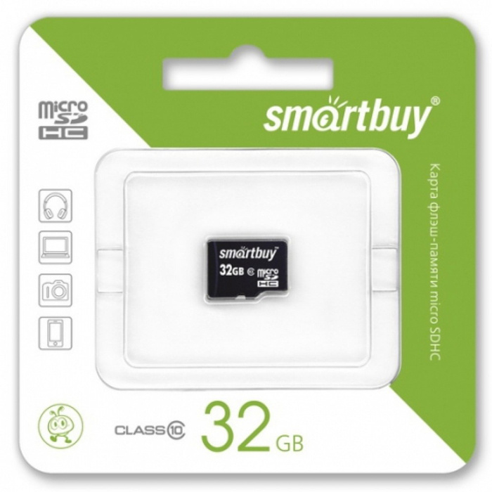 Карта памяти smartbuy microsd 32gb class 10 sb32gbsdcl10 01 адаптер