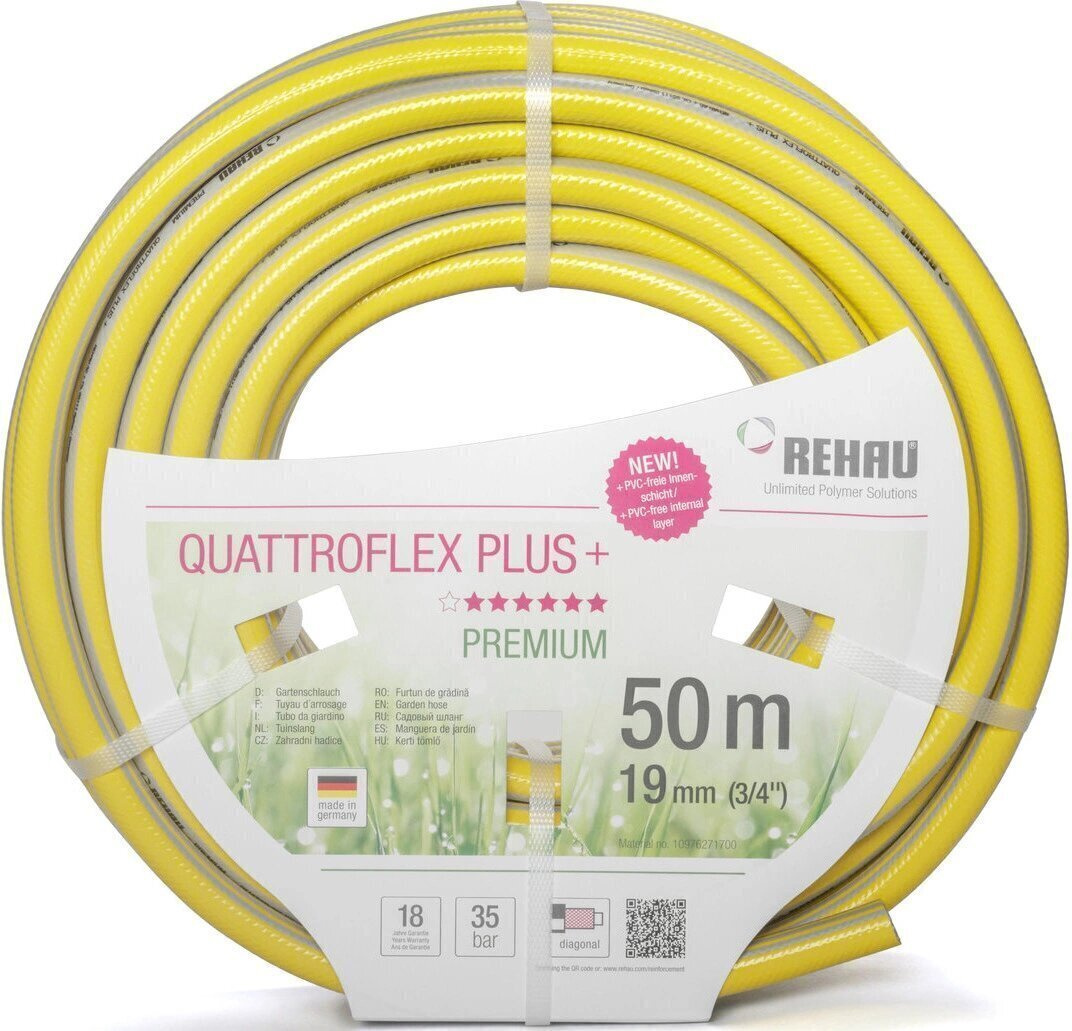 Шланг садовый REHAU QUATTROFLEX PLUS / Шланг для полива 3/4 / Шланг ...