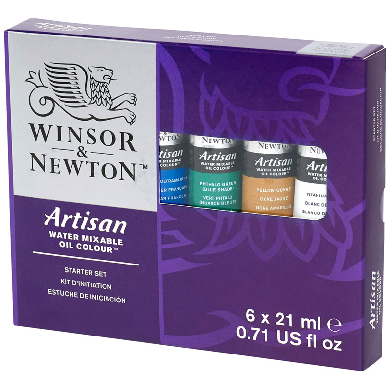 Краски масляные водорастворимые Winsor&Newton Artisan, 6 цветов, 21 мл ...