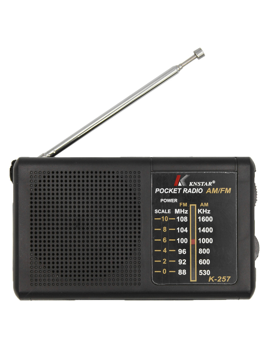 Радиоприемник маленький, карманный, радио KNSTAR K-257 черный AM/FM ...