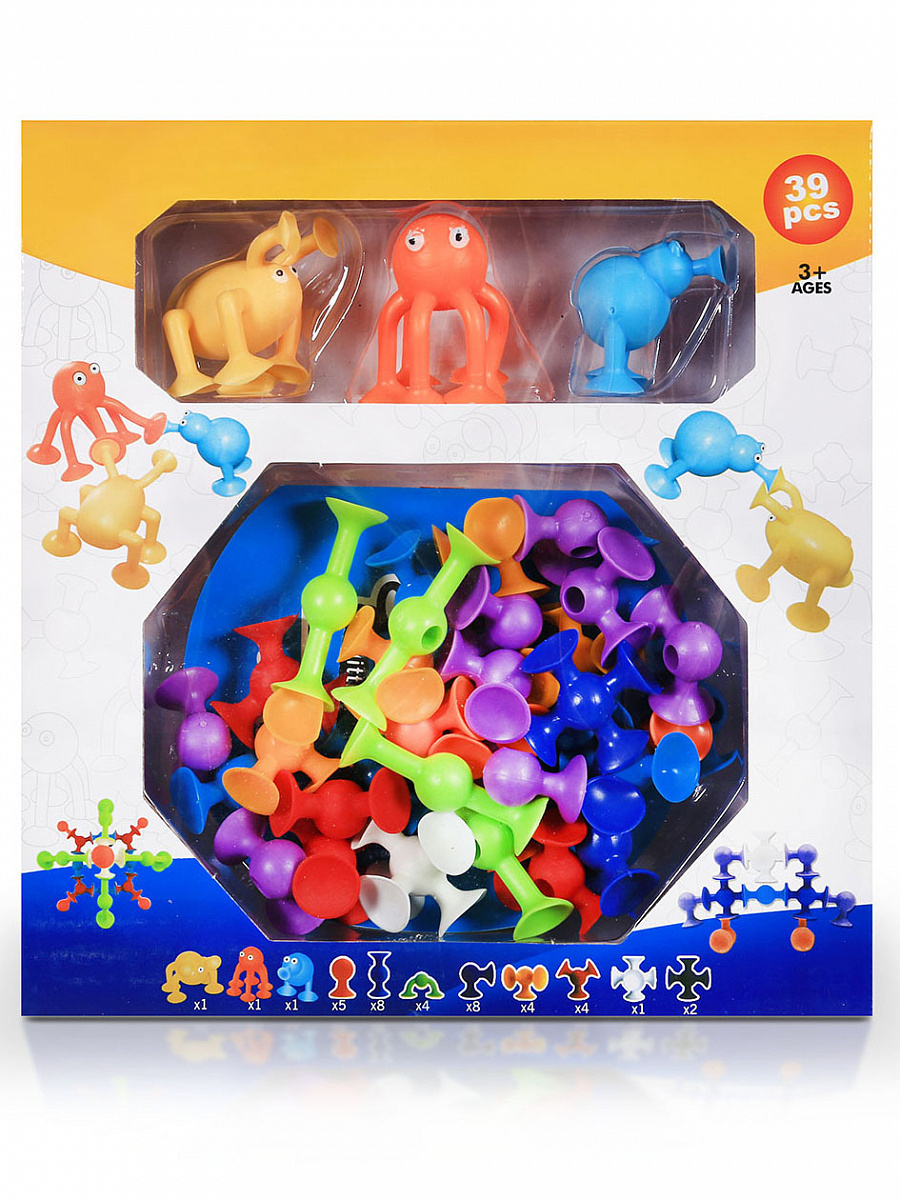 Конструктор "Забавные присоски", Конструктор - липучка, Конструктор ...