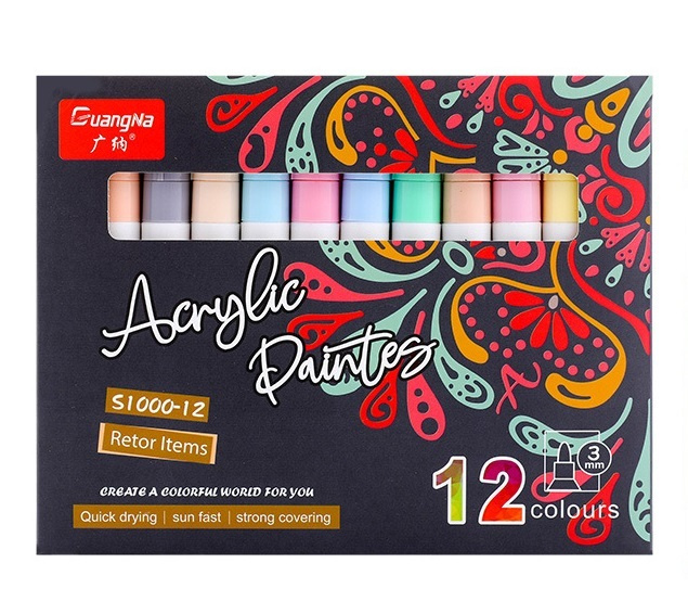 Маркеры акриловые 12 цвета, Маркеры для скетчинга, мягкие цвет Morandi ...