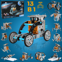 Электронный робот - конструктор на солнечной батарее: от 13 роботов в одном конструкторе / Интерактивная игрушка для мальчиков и девочек / Конструктор / Робот / Робот конструктор / Робот на солнечной батарее. Спонсорские товары