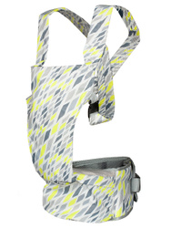 Хипсит-рюкзак со спинкой для ношения ребенка Непоседа Чудо-чадо, витраж/серый. Хипситы