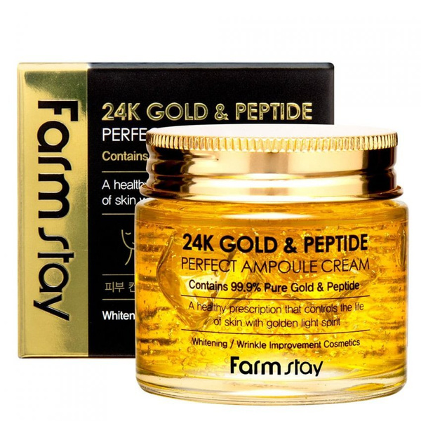 FarmStay Ампульный крем с золотом и пептидами 24K Gold & Peptide ...