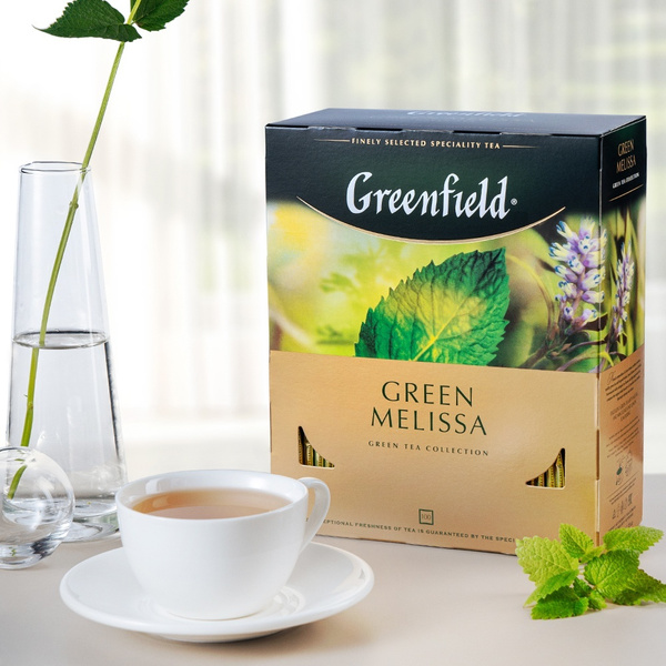 Чай в пакетиках зеленый Greenfield Green Melissa 100 пакетиков - купить ...