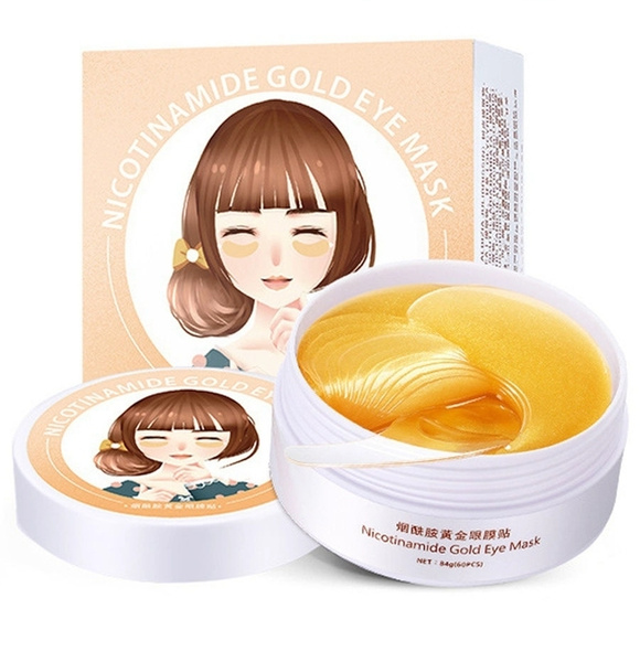 HeBiQuan Nicotinamide Golden Eye Mask гидрогелевые патчи с золотом и ...