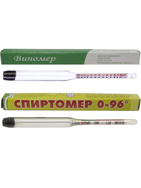 Спиртометр + виномер бытовой, 14 см. - купить с доставкой по выгодным ...