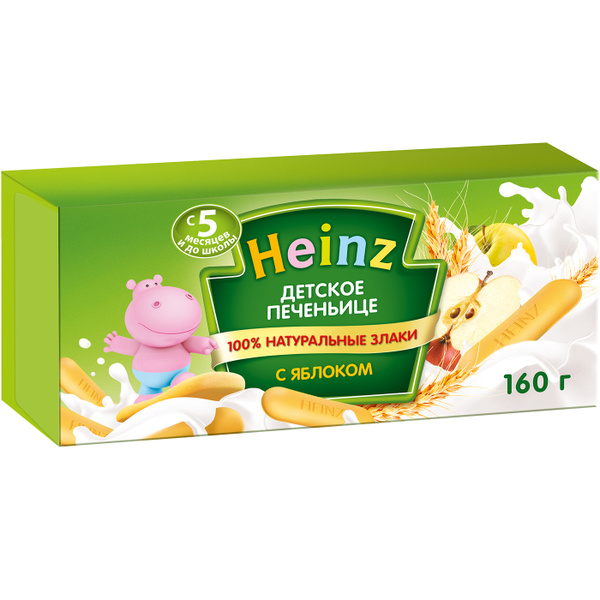 Печенье детское Heinz с 5 месяцев, с яблоком, 160 г купить на OZON по ...