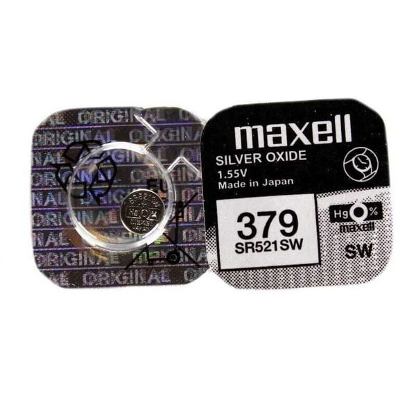 Батарейка часовая Maxell 379 (SR521SW) 1шт. - купить с доставкой по ...