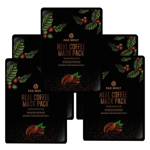 PaxMoly Тканевая маска для лица с экстрактом кофе Real Coffee Mask Pack ...