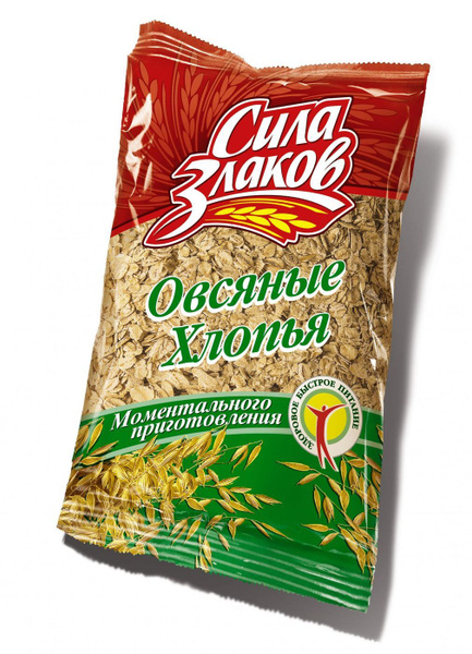 Хлопья овсяные Сила Злаков, не требующие варки, пакет, 400 г - купить с ...
