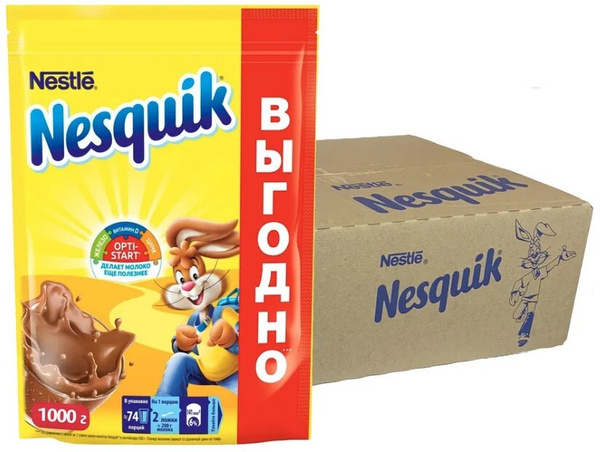 Какао-напиток растворимый Nesquik (Несквик) "разбуди молоко" с ...
