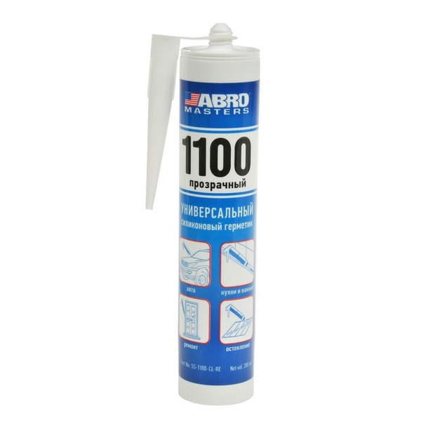 ABRO Герметик силиконовый 1100 (прозрачный) до 200С 70г (SS-1100-3-CLR-RE)