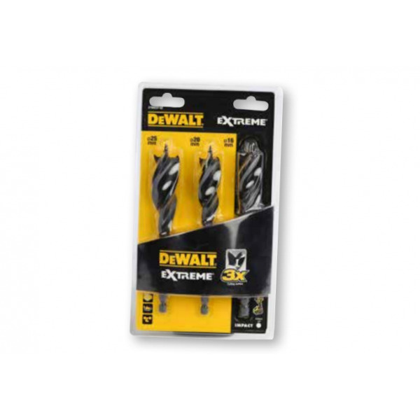 Набор сверл по дереву DEWALT Extreme Impact DT90237, 3 шт. 152 мм ...
