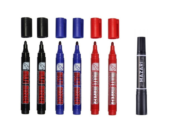 Маркер перманентный (нестираемый) CROWN "Multi Marker", круглый ...