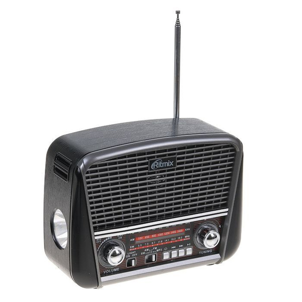 Радиоприемник Ritmix RPR-065 GRAY, функция MP3-плеера, фонарь купить по ...