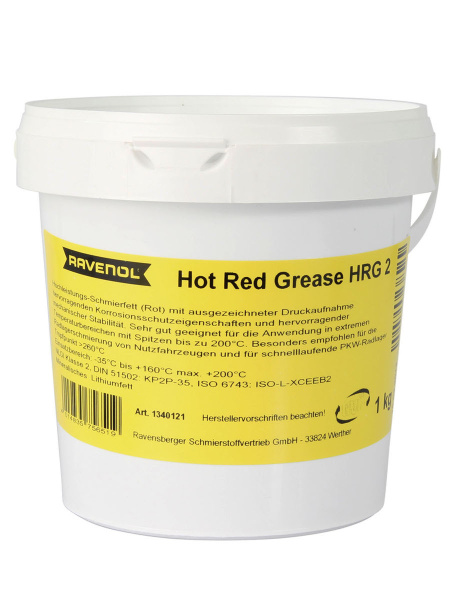 Смазка RAVENOL Hot Red Grease HRG 2 ( 1кг) - купить в интернет-магазине ...