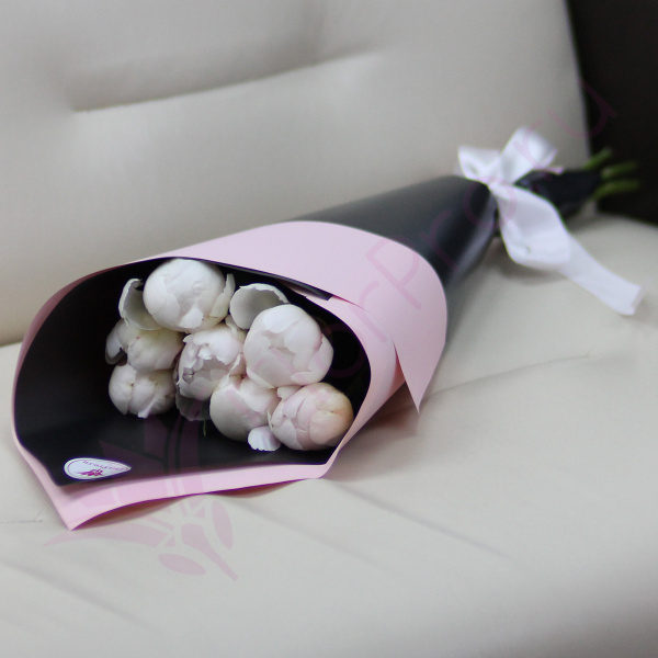 Пион FlorPro, цвет белый, бежевый, 7 шт купить по выгодной цене в ...