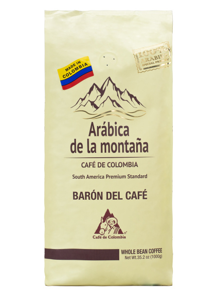 Кофе в зернах De La Montana Arabica Baron Del Cafe 1000 гр / Де Ла ...
