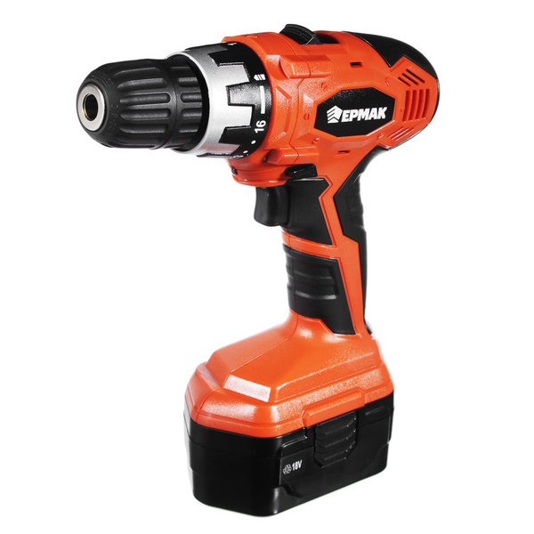 ЕРМАК Дрель-шуруповерт аккум. ДША 18-2 /Ni-Cd/18V/ 1,2 А*ч/0-350/0-1250 ...