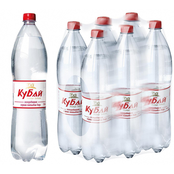 Вода питьевая газированная Кубай 6 шт по 1,5 л - купить с доставкой по ...