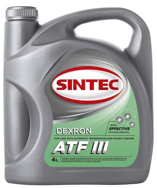 Трансмиссионное масло SINTEC ATF III Dexron Минеральное 4 л - купить по ...