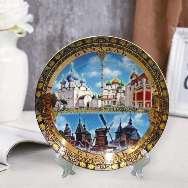 Сувенирная тарелка на подставке Суздаль 20 см VITtovar - купить Сувенир ...