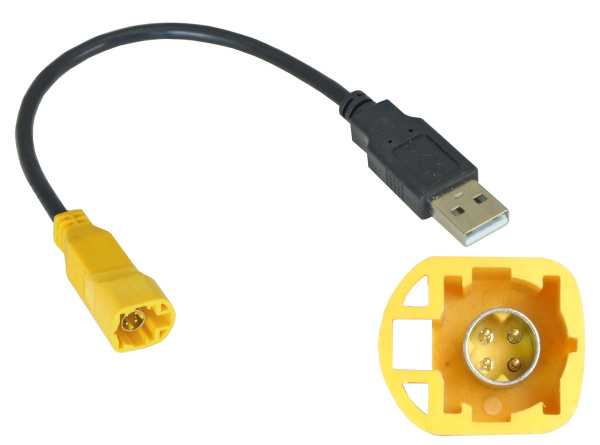 USB-переходник VW, SKODA (тип2) для подключения магнитолы Incar к ...