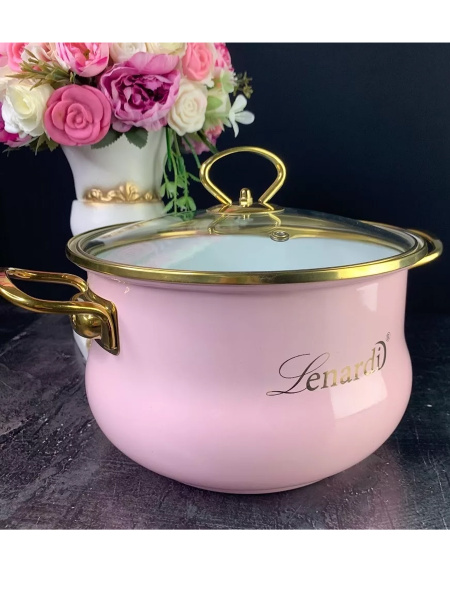 Кастрюля Lenardi, Эмалированная сталь, 5 л - купить по выгодной цене в ...