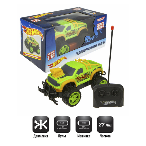 Hot Wheels Внедорожник на пульте управления, масштаб 1:18, 27 МГц ...