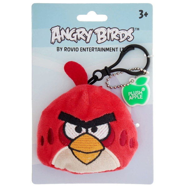 Мягкая игрушка-брелок 'Красная злая птичка Рэд' (Angry Birds - Red Bird ...