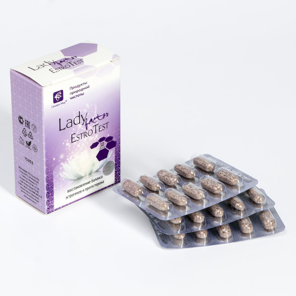 Таблетки Lady Factor Estrotest, баланс половых гормонов, 30 штук по 800 ...