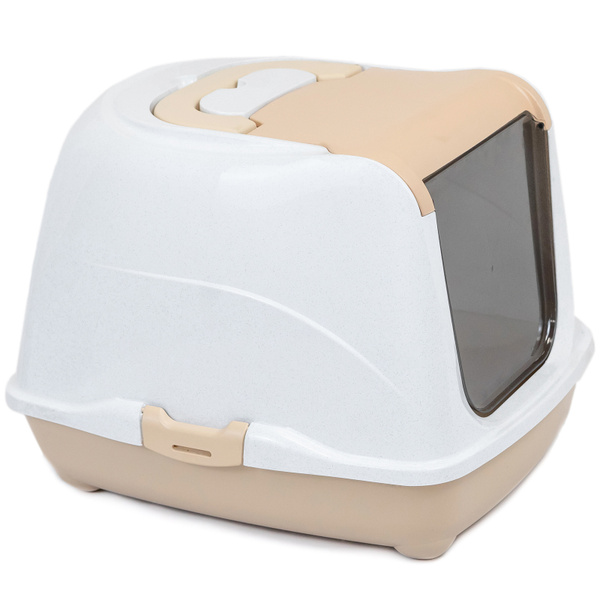 Туалет для кошек, лоток закрытый и совок "Pettails" домик с дверцей 50 ...