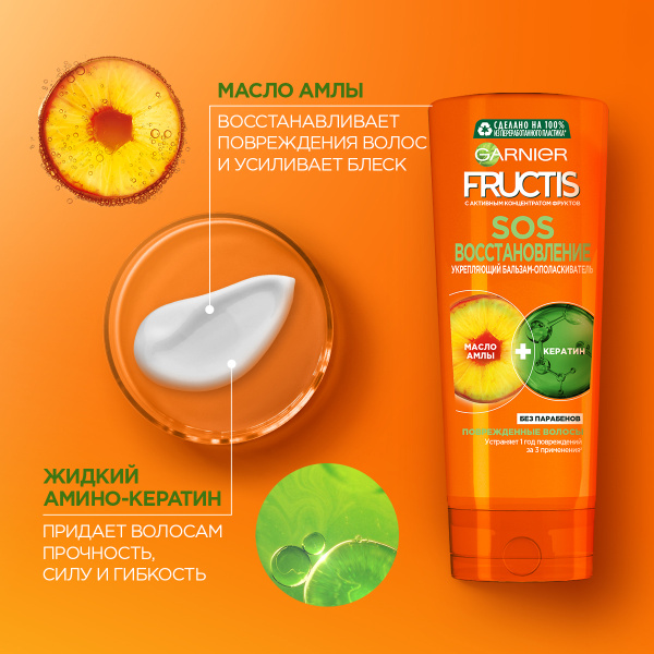 Garnier Бальзам для волос, 387 мл - купить с доставкой по выгодным ...