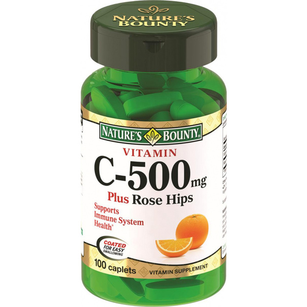 Natures Bounty Таблетки "Витамин С 500 мг и шиповник" (C 500 mg plus ...