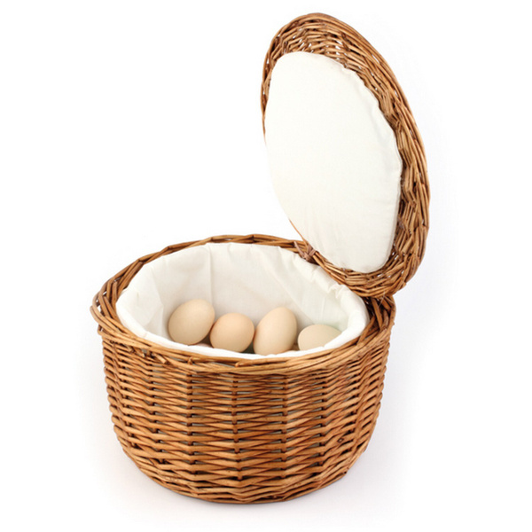 Корзина для яиц Aps 260х260х170мм, дерево, текстиль, коричневый купить ...