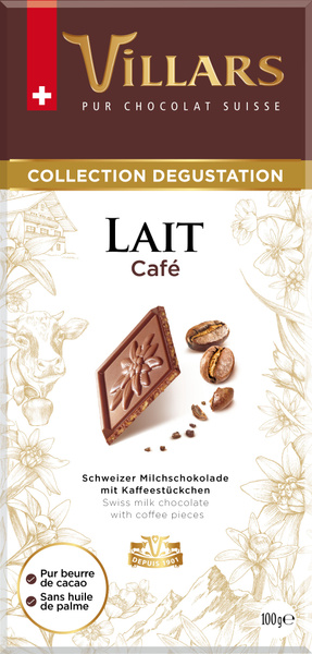 Шоколад Villars молочный с хрустящей кофейной крошкой 100г (Швейцария ...