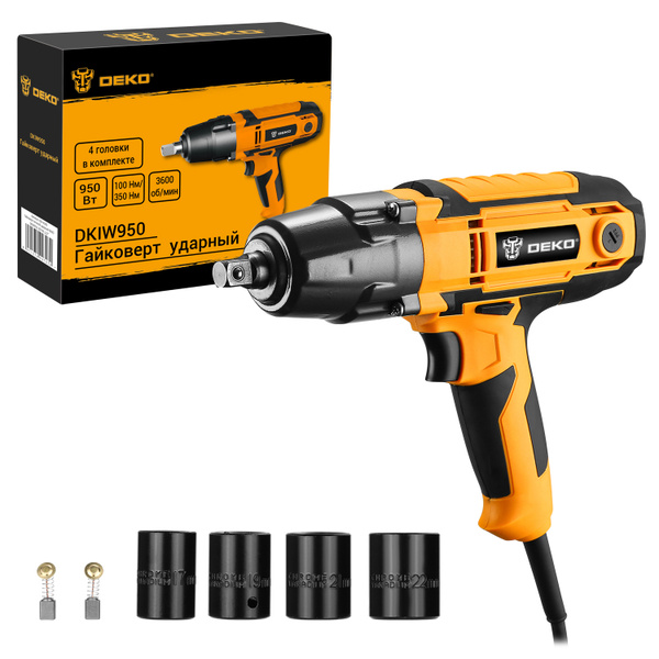 Гайковерт сетевой ударный DEKO DKIW950, 950 Вт, 1/2" - купить с ...