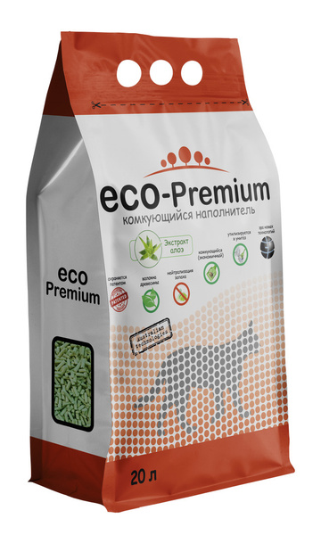 Наполнитель для кошачьего туалета ECO-Premium Комкующийся Алоэ 20л ...