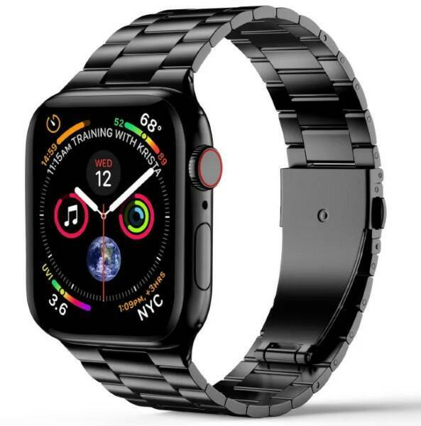 Ремешок металлический из нержавеющей стали для умных смарт часов Apple ...