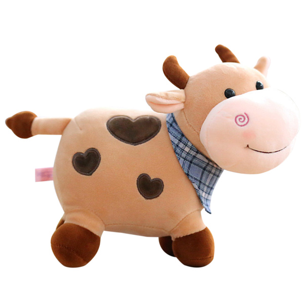 Мягкая игрушка,Плюшевая игрушка маленькая корова-коричневая - купить с ...