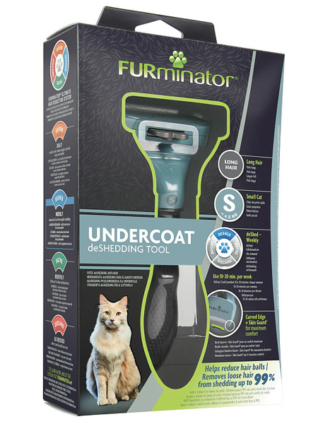 Фурминатор FURminator S для маленьких кошек c длинной шерстью - купить ...
