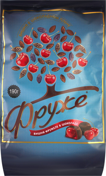 Конфеты ФРУЖЕ Фружеле Вишня в шоколаде, 190 г - 3 упаковки - купить с ...
