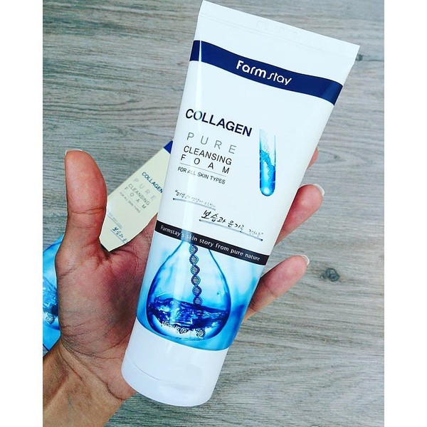 FARMSTAY Пенка для умывания с коллагеном Collagen Pure Cleansing Foam ...