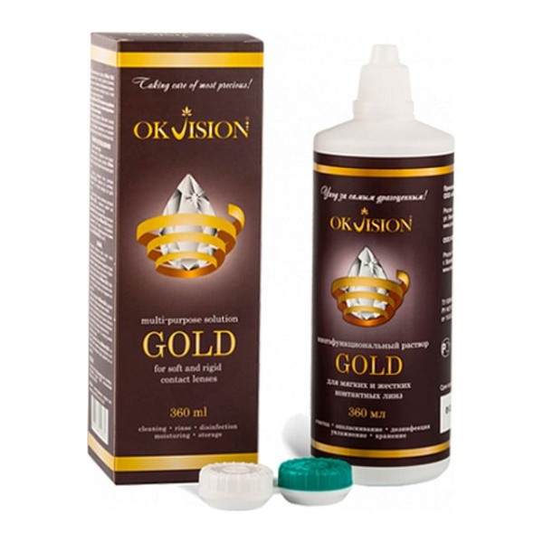 Раствор OKVision Gold 360 мл, с контейнером для контактных линз ...