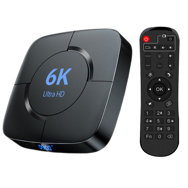Медиаплеер 6K ТВ приставка, HDMI, RJ-45 Ethernet, USB, черный, Android ...