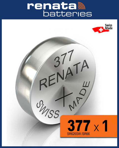 Батарейка для часов Renata 377 (SR626SW, SR66, LR626) 1.55V, 1 шт ...